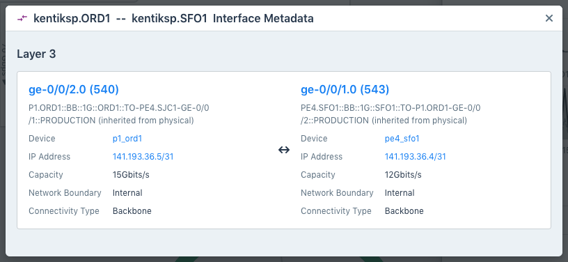 Using the Expand button, a Details pane can be opened in a modal.