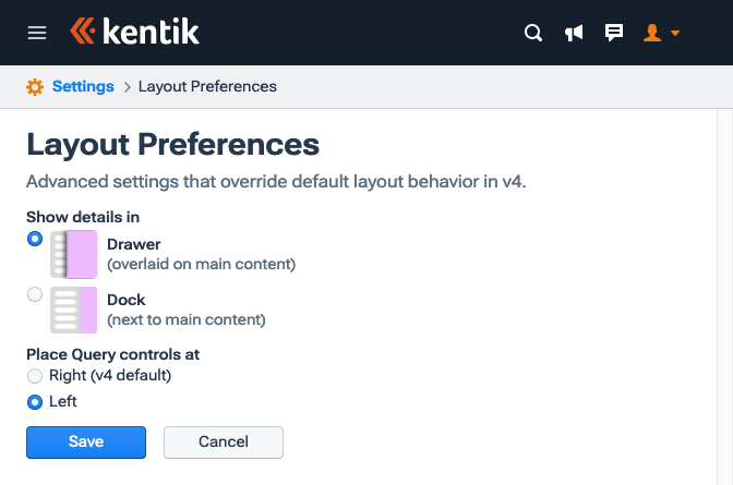 Layout preferences enable you to customize layout on some portal pages.