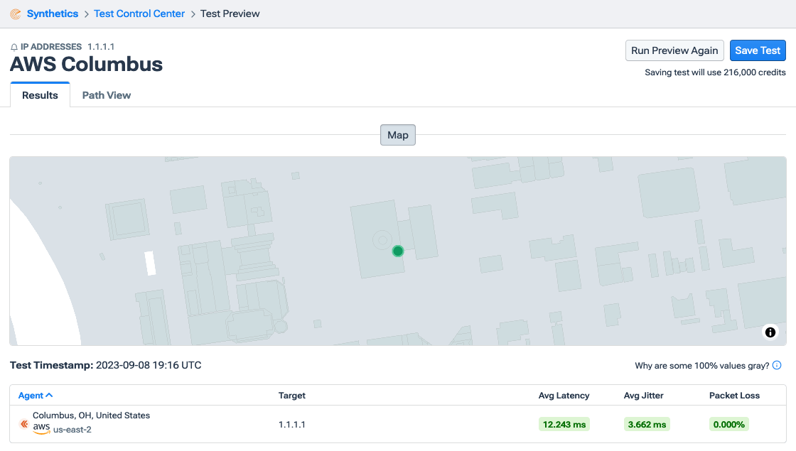 Test Preview pages are similar but not identical to Test Details pages of the same test type.